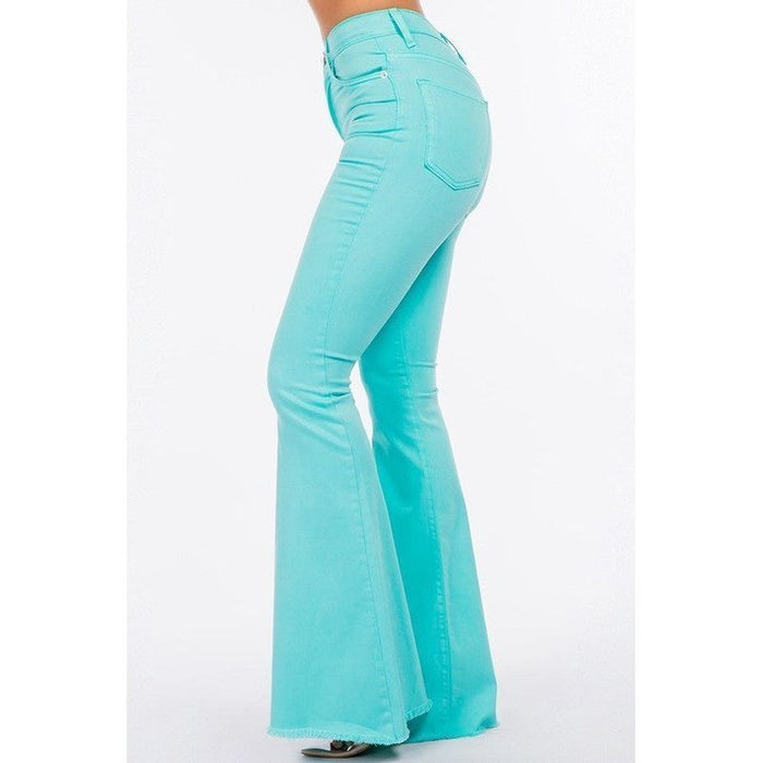 Bell Bottom Jean in Turquoise Inseam 32"