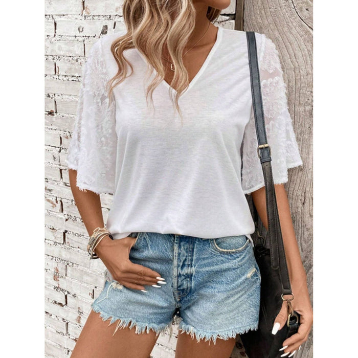 V-Neck Half Sleeve T-Shirt