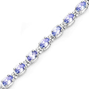 Bids.com 6.00 Carat Genuine Tanzanite .925 Sterling Silver Bracelet Bracelets
