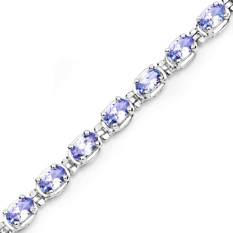 Bids.com 6.00 Carat Genuine Tanzanite .925 Sterling Silver Bracelet Bracelets