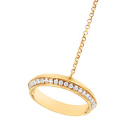 Bids.com 14K Yellow Gold 1/4 Cttw Diamond Ring and Bracelet Hand Chain (G-H Color, SI1-SI2 Clarity) - 7" Bracelets