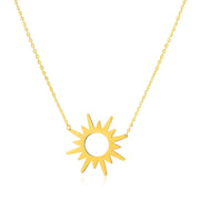 Bids.com 14K Yellow Gold Sunburst Necklace Necklaces