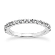 Bids.com 14k White Gold Shared Prong Diamond Wedding Ring Band with U Settings Rings