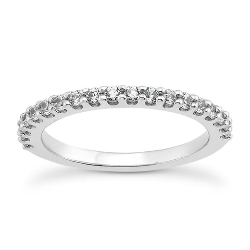 Bids.com 14k White Gold Shared Prong Diamond Wedding Ring Band with U Settings Rings