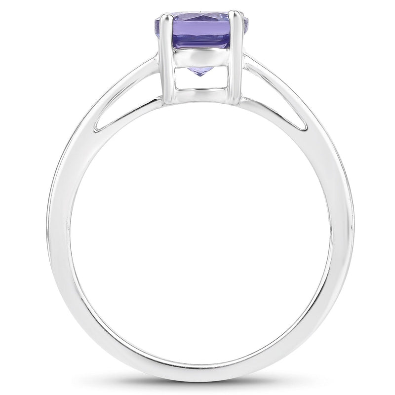 Bids.com 0.95 Carat Genuine Tanzanite .925 Sterling Silver Ring Rings