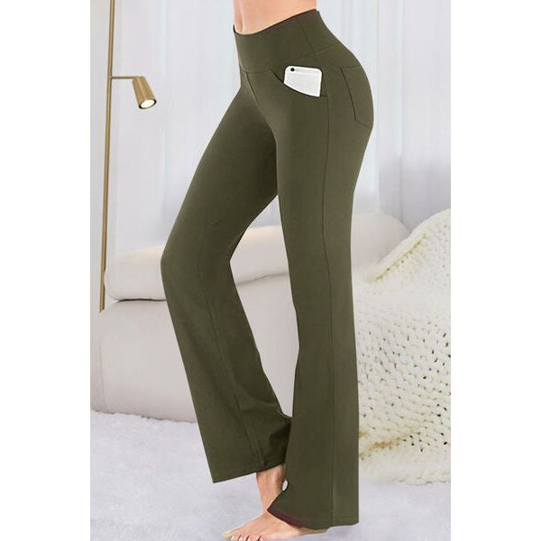 Pocketed High Waist Active Pants