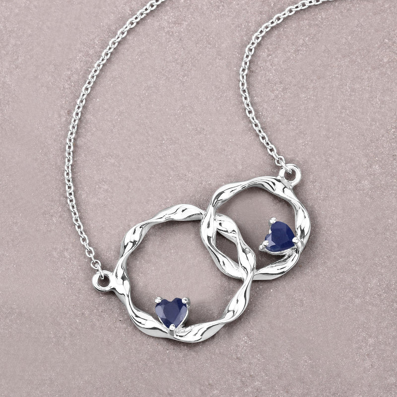 Bids.com 0.70 Carat Genuine Blue Sapphire .925 Sterling Silver Pendant Pendants
