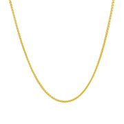 Bids.com 14k Yellow Gold Diamond Cut Round Wheat Chain 1.1mm Necklaces