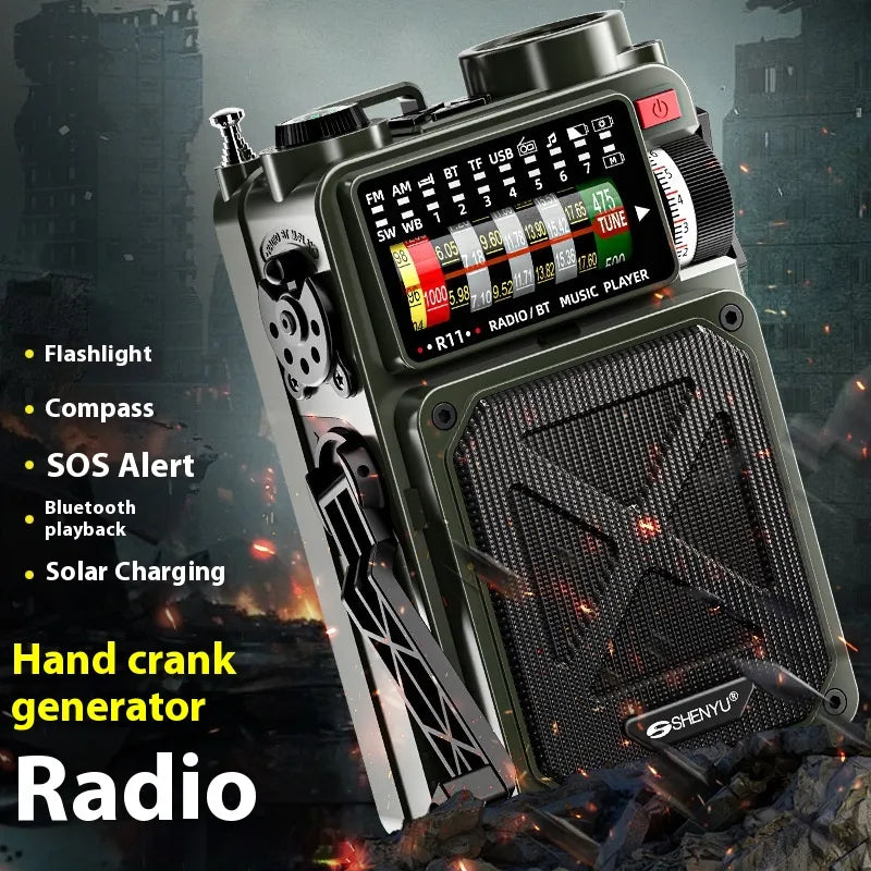 SmartPursue™ Hand-Crank Generator & Solar Power Bank Travel Gadgets