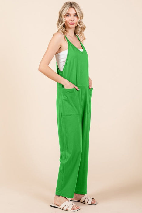 Culture Code Full Size Sleeveless Jumpsuit with Pockets