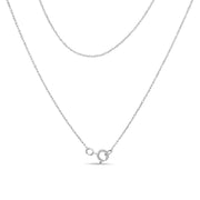 Bids.com .925 Sterling Silver 1/4 Cttw Diamond Lock 18" Pendant Necklace with Paperclip Chain (H-I Color, SI2-I1 Clarity) Necklaces