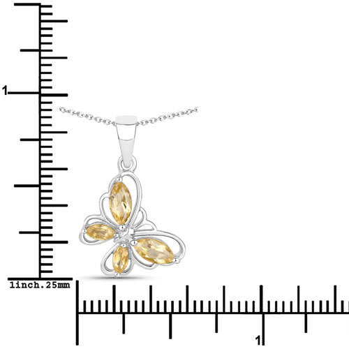 Bids.com 0.62 Carat Genuine Citrine .925 Sterling Silver Pendant Pendants
