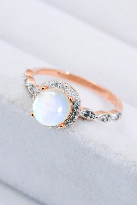 Round Moonstone Ring