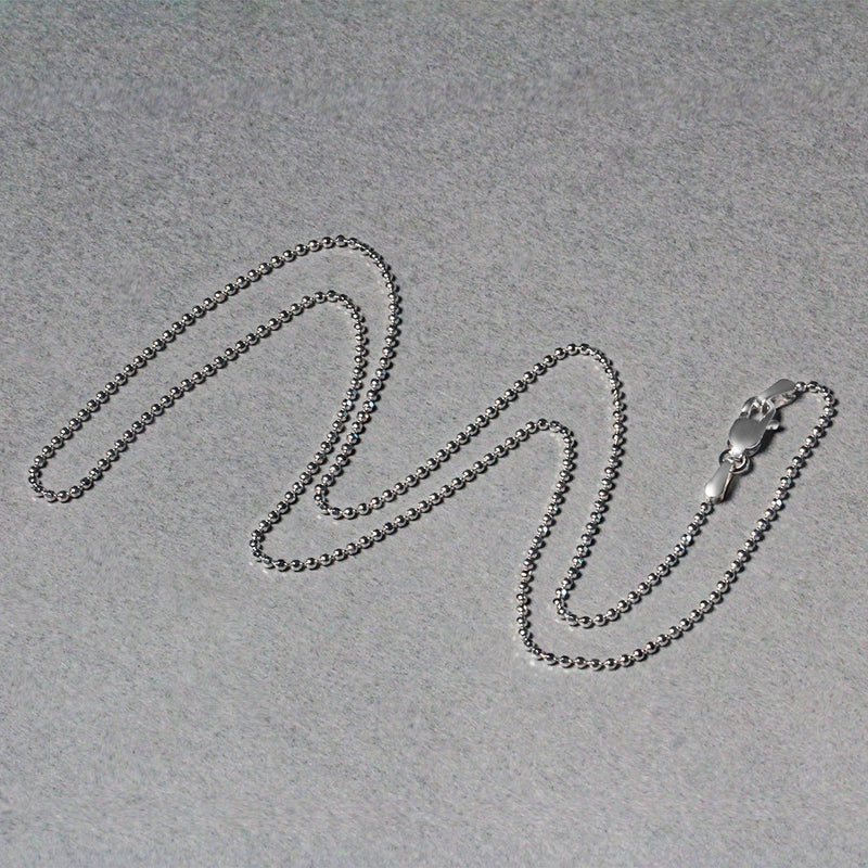 Bids.com 14k White Gold Diamond-Cut Bead Chain 1.2mm Necklaces