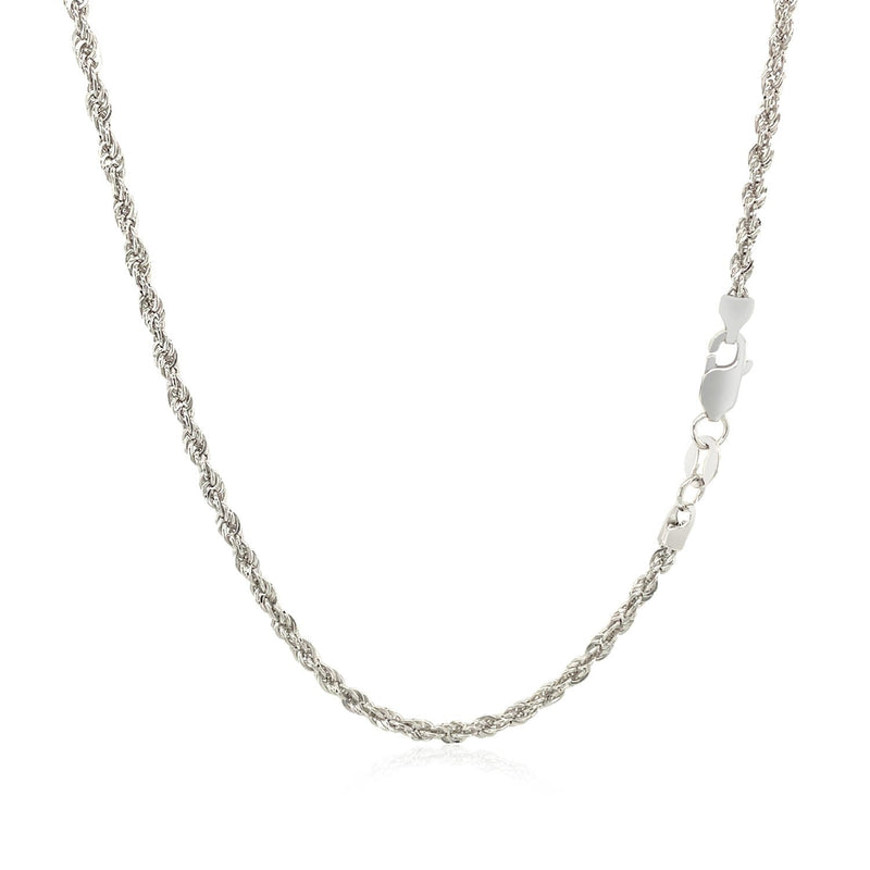 Bids.com 2.0mm 14k White Gold Light Rope Chain Necklaces