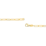 Bids.com Solid 14K Yellow Gold 2.5mm Paperclip Chain Necklace Unisex 18" Inches Necklaces