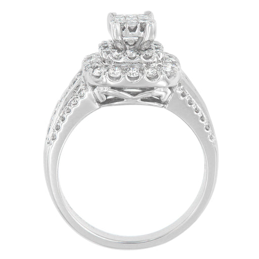 Bids.com 14K White Gold Diamond Vintage Ring (1 cttw, H-I Color, I1-I2 Clarity) Rings