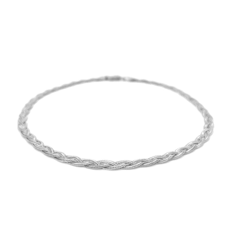 Bids.com 3.5mm 14k White Gold Braided Bracelet Bracelets