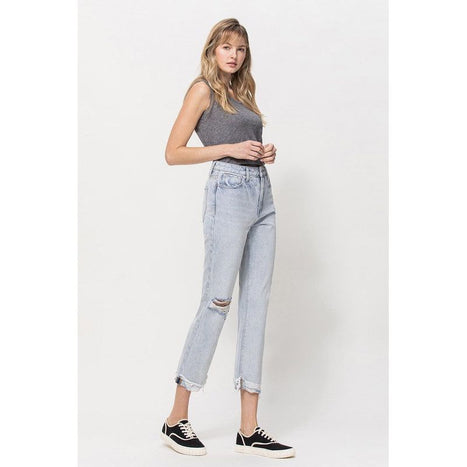 Vervet By Flying Monkey Super High Relaxed Cuffed Straight Jean