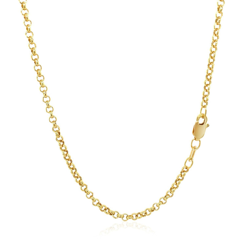Bids.com 2.3mm 14k Yellow Gold Rolo Chain Necklaces