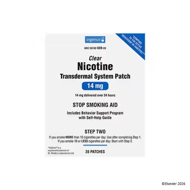 Nicotine 14 mg/24 hr Step 2 Transdermal System Patch, 28 EA