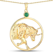 Bids.com 0.23 Carat Genuine Emerald .925 Sterling Silver Pendant Pendants