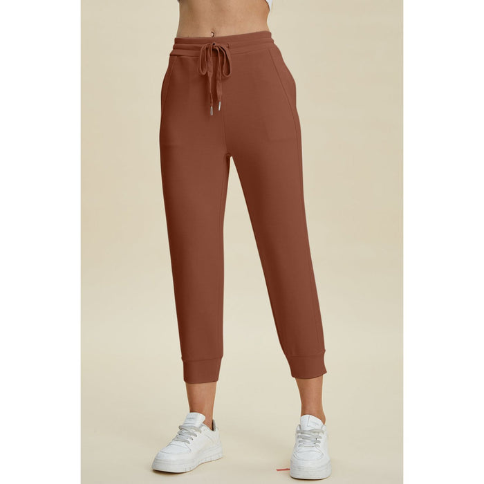 Basic Bae Full Size Air Scuba Drawstring High Waist Cropped Pants