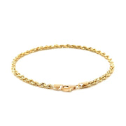 Bids.com 3.0mm 14k Yellow Gold Solid Diamond Cut Rope Bracelet Bracelets