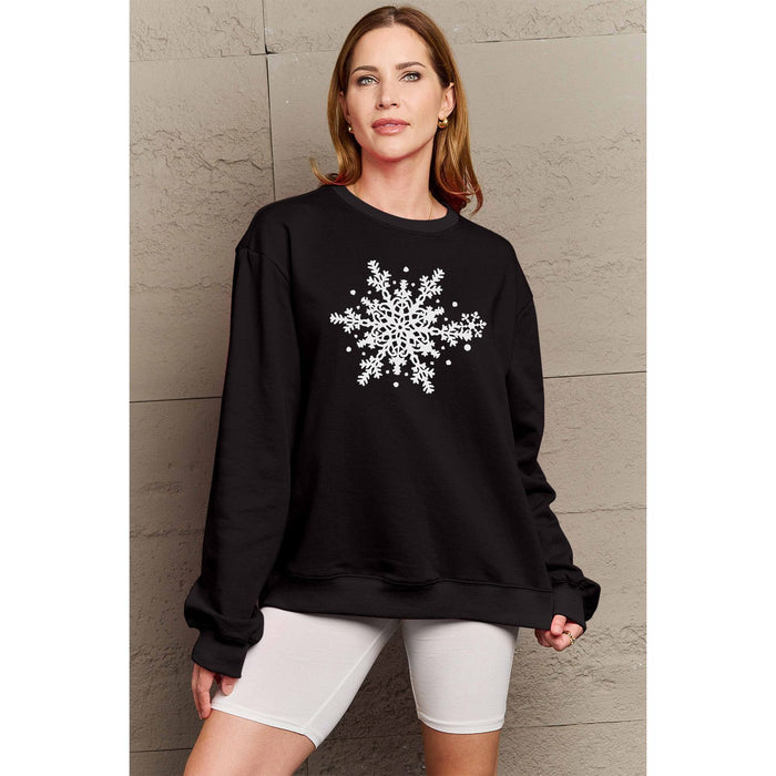 Simply Love Snowflake Graphic Sweatshirt