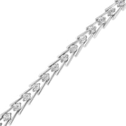 Bids.com .925 Sterling Silver Diamond Miracle-Set Double Swoosh Milgrain Style Tennis Bracelet (1/2 cttw, I-J Color, I3 Clarity) - Size 7.75" Bracelets