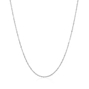 Bids.com 14k White Gold Singapore Chain 0.8mm Necklaces