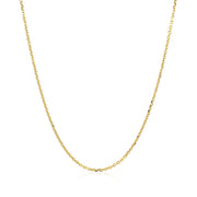 Bids.com 14k Yellow Gold Diamond Cut Cable Link Chain 1.1mm Necklaces