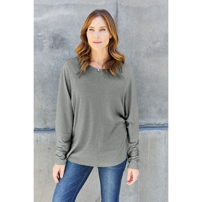 Double Take Round Neck Long Sleeve T-Shirt