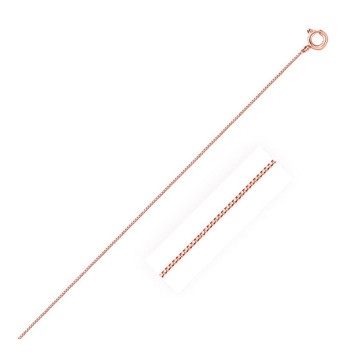 Bids.com 14k Rose Gold Classic Box Chain 0.45mm Necklaces