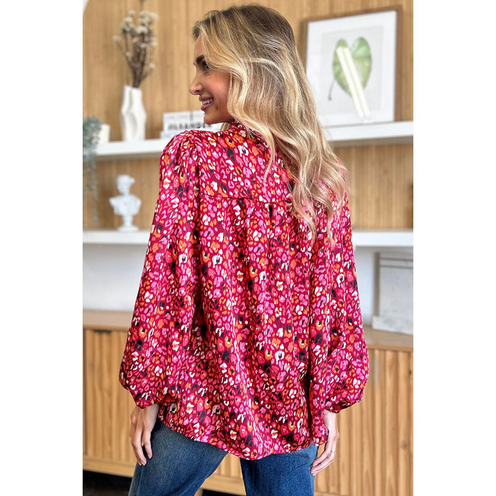 Printed Long Sleeve Blouse