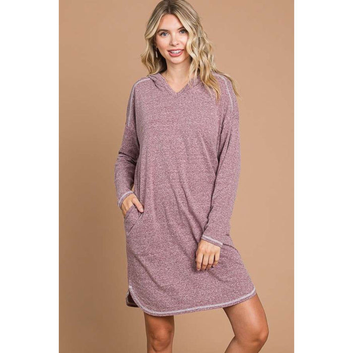 Culture Code Hooded Long Sleeve Sweater Dress