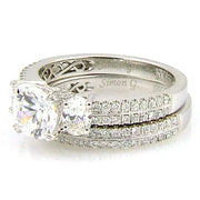 Bids.com 1.05ct Engagement Ring Set 18KT White Gold Rings