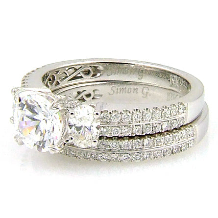 Bids.com 1.05ct Engagement Ring Set 18KT White Gold Rings