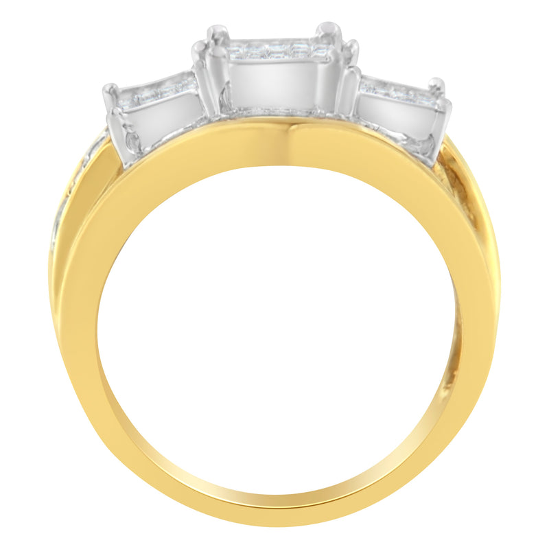 Bids.com 10KT Two-Toned Gold Diamond Ring (1 cttw, H-I Color, SI1-SI2 Clarity) Rings