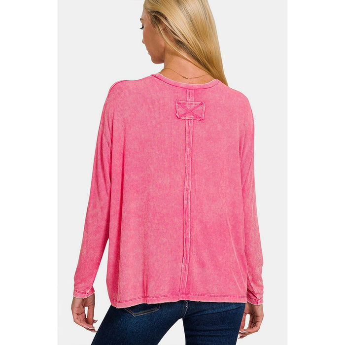 Zenana Round Neck Long Sleeve T-Shirt