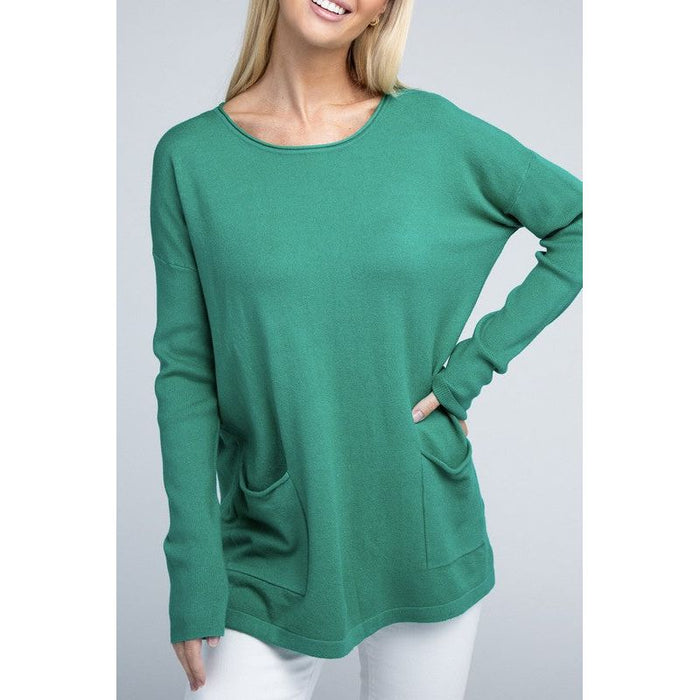 Viscose Front Pockets Sweater