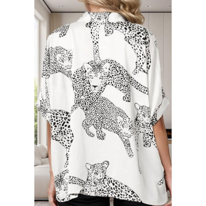 Printed Collared Neck Half Sleeve Shirt