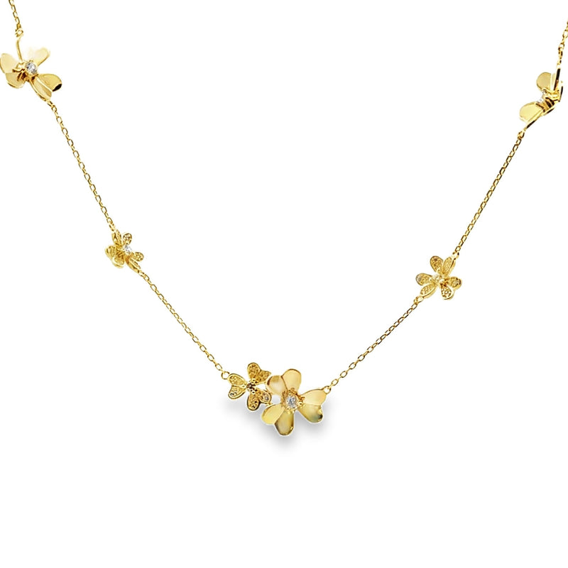 Bids.com Cubic Zirconia Flower Pendant Sterling Silver Pendants