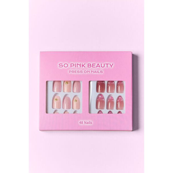 Mill's Beauty Supply SO PINK BEAUTY Press On Nails, 2 Packs