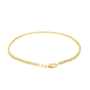 Bids.com 2.3mm 10k Yellow Gold Rolo Anklet Accessories