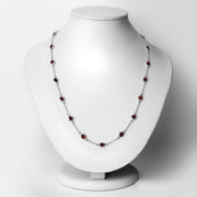 Bids.com 8.10 Carat Genuine Garnet .925 Sterling Silver Necklace Necklaces