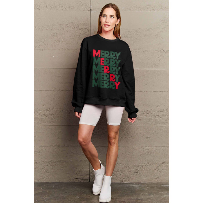 Simply Love MERRY Long Sleeve Sweatshirt