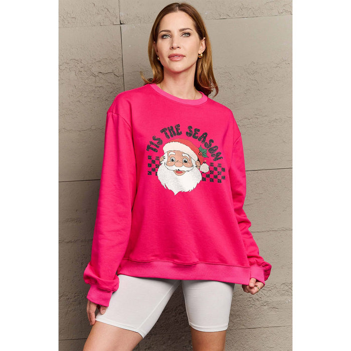 Simply Love Santa Graphic Long Sleeve Sweatshirt