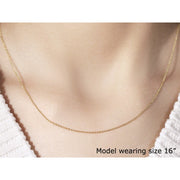 Bids.com 14k Yellow Gold Round Cable Link Chain 1.1mm Necklaces