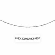 Bids.com 3.5mm 14k White Gold Pendant Chain with Textured Links Necklaces